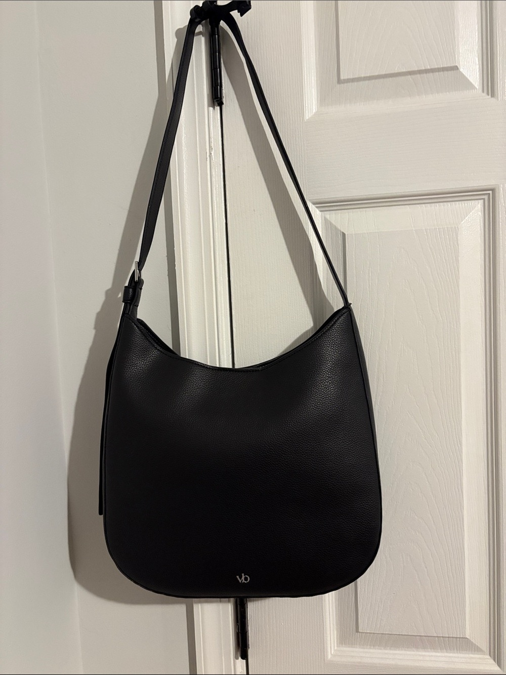 Vera Bradley Black Pebbled Faux Leather Shoulder Bag